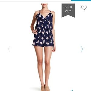 Mimi Chica Ruffle Trim Print Romper